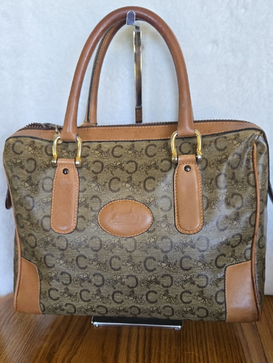 Celine Handbags - Celine Vintage Macadam Canvas Top Handle  W/ COA